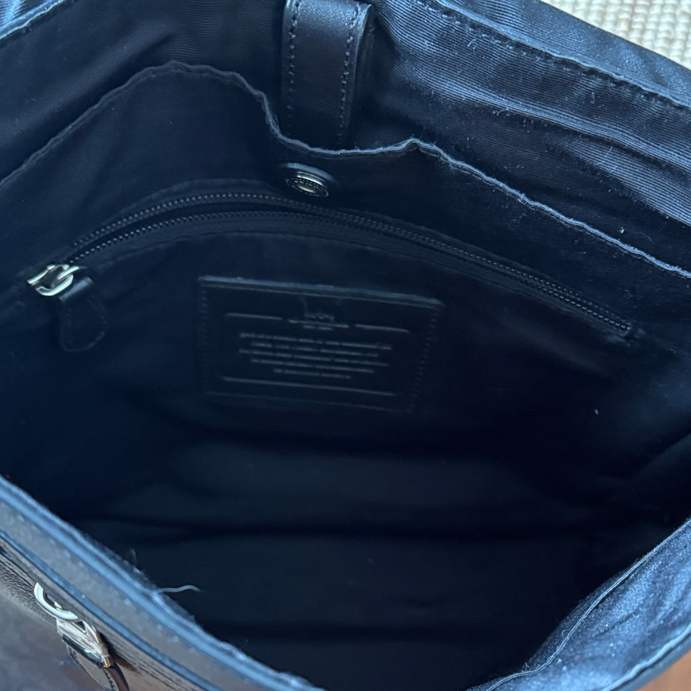 Coach Dark Brown Leather Messenger Bag - Picture 6 of 7